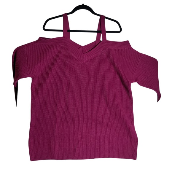 Torrid Cold Shoulder Sweater Pink Womans Size 3X New - Picture 2 of 9